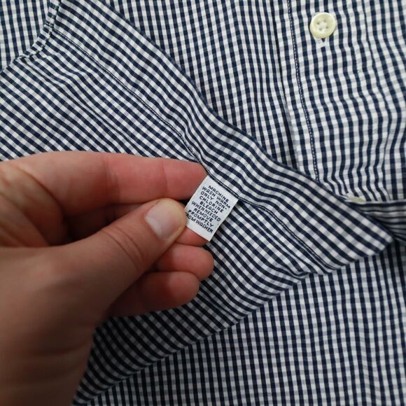 Ralph Lauren‎ Vintage Blake Navy Blue White Check Button Up size Medium - Picture 7 of 7